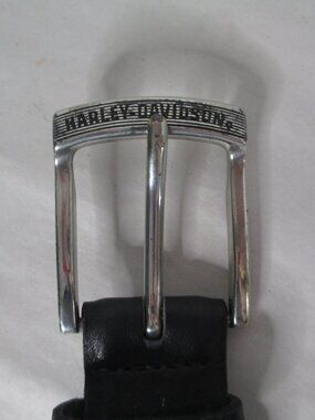Harley Davidson Black Leather Belt Mens Size 42 Model 99543 99VM Embossed USA